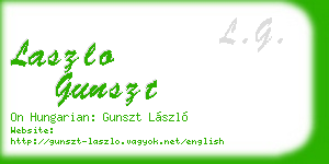 laszlo gunszt business card