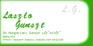 laszlo gunszt business card